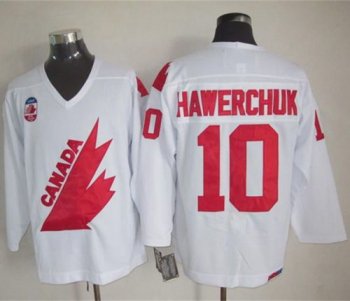 Olympic 1991 CA. #10 Dale Hawerchuk White CCM Throwback Stitched NHL Jersey