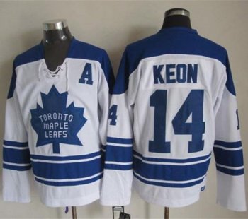 Maple Leafs #14 Dave Keon White CCM Throwback Third Stitched NHL Jersey