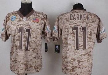 Nike Dolphins #11 DeVante Parker Camo Men's Stitched NFL New Elite USMC Jersey