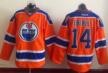 Oilers #14 Jordan Eberle Orange Stitched NHL Jersey