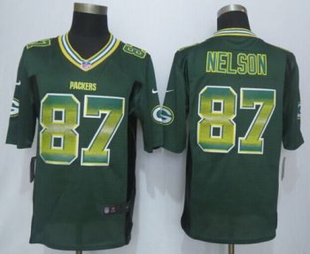 Nike Packers #87 Jordy Nelson Green Team Color Men's Stitched NFL Limited Strobe Jersey