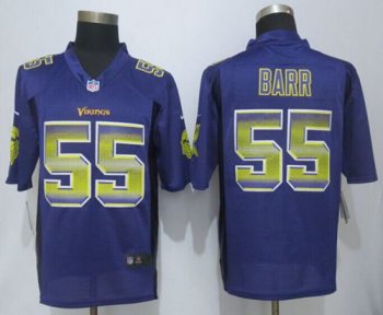 Nike Vikings #55 Anthony Barr Purple Team Color Men's Stitched NFL Limited Strobe Jersey