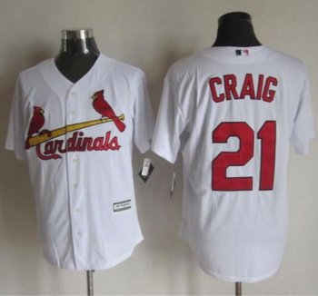 Cardinals #21 Allen Craig White New Cool Base Stitched Baseball Jersey