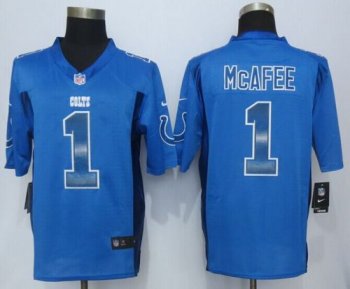 Nike Colts #1 Pat McAfee Royal Blue Team Color Men's Stitched NFL Limited Strobe Jersey