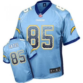 Nike Chargers #85 Antonio Gates Electric Blue Alternate Men's Stitched NFL Elite Drift Fashion Jersey