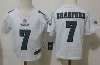 Toddler Nike Eagles #7 Sam Bradford White Stitched NFL Elite Jersey