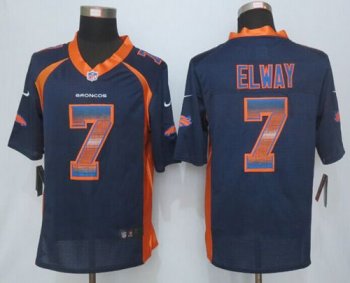 Nike Broncos #7 John Elway Navy Blue Alternate Men's Stitched NFL Limited Strobe Jersey