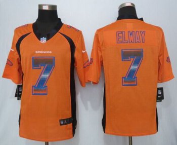 Nike Broncos #7 John Elway Orange Team Color Men's Stitched NFL Limited Strobe Jersey