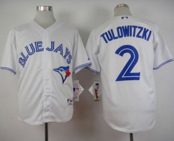 Blue Jays #2 Troy Tulowitzki White Cool Base Stitched Baseball Jersey