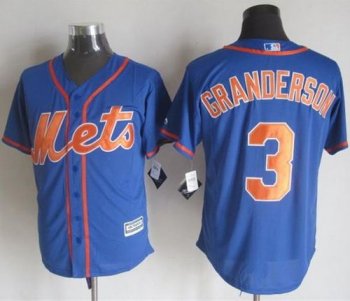 Mets #3 Curtis Granderson Blue Alternate Home New Cool Base Stitched Baseball Jersey