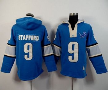 Detroit Lions #9 Matthew Stafford Blue Player Winning Method Pullover NFL Hoodie