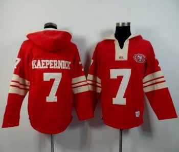 San Francisco 49ers #7 Colin Kaepernick Red Player Winning Method Pullover NFL Hoodie