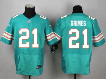 Nike Dolphins #21 Brent Grimes Aqua Green Alternate Men's Stitched NFL Elite Jersey