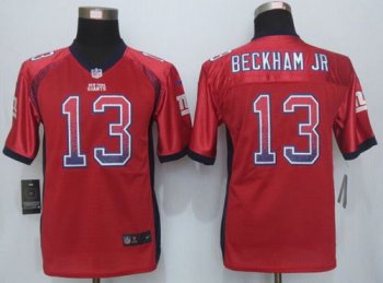 Youth Nike Giants #13 Odell Beckham Jr Red Alternate Stitched NFL Elite Drift Fashion Jersey