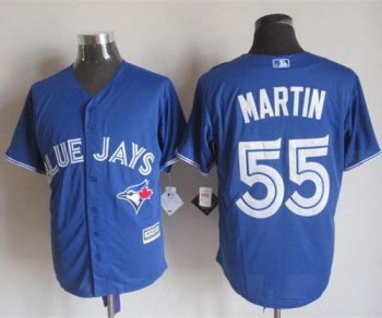 Blue Jays #55 Russell Martin Blue New Cool Base Stitched Baseball Jersey