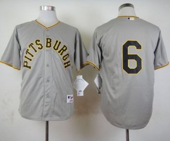 Pirates #6 Starling Marte Grey 1953 Turn Back The Clock Stitched Baseball Jersey