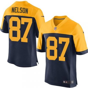 Nike Packers #87 Jordy Nelson Navy Blue Alternate Men's Stitched NFL New Elite Jersey