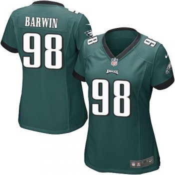 Women's Nike Eagles #98 Connor Barwin Midnight Green Team Color Stitched NFL New Elite Jersey