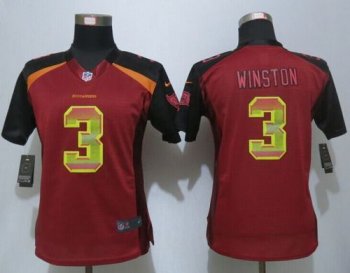 Women's Nike Buccaneers #3 Jameis Winston Red Team Color Stitched NFL Elite Strobe Jersey