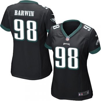 Women's Nike Eagles #98 Connor Barwin Black Alternate Stitched NFL New Elite Jersey