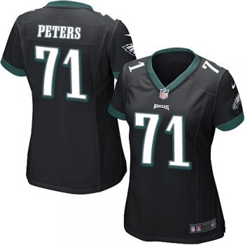 Women's Nike Eagles #71 Jason Peters Black Alternate Stitched NFL New Elite Jersey