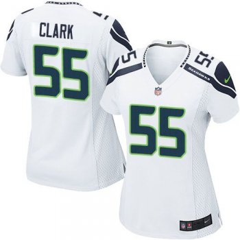 Women's Nike Seahawks #55 Frank Clark White Stitched NFL Elite Jersey