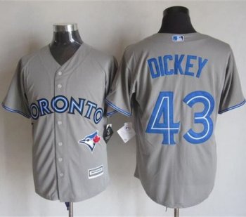 Blue Jays #43 R.A. Dickey Grey New Cool Base Stitched Baseball Jersey