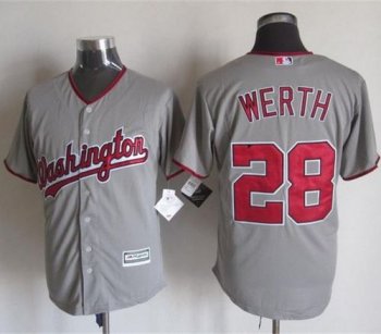 Nationals #28 Jayson Werth Grey New Cool Base Stitched Baseball Jersey