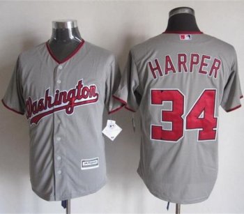 Nationals #34 Grey New Cool Base Stitched Baseball Jersey