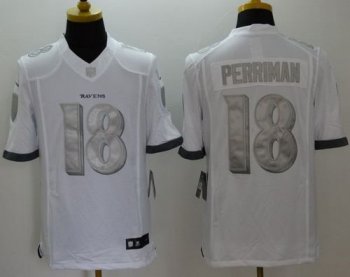 Nike Ravens #18 Breshad Perriman White Men's Stitched NFL Limited Platinum Jersey