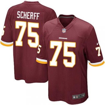 Youth Nike Redskins #75 Brandon Scherff Burgundy Red Team Color Stitched NFL Jersey