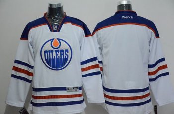 Oilers Blank White Stitched NHL Jersey