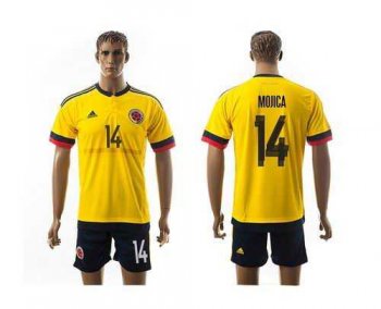 Colombia #14 Mojica Home Soccer Country Jersey