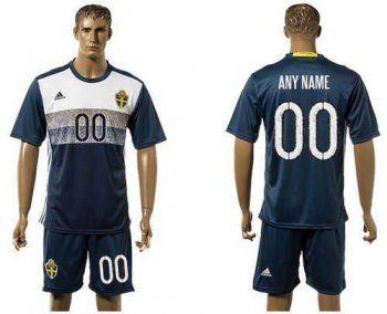 Sweden Personalized Away Soccer Country Jersey