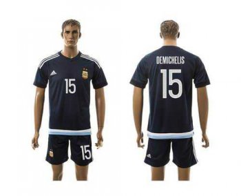 Argentina #15 Demchelis Away Soccer Country Jersey