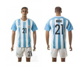 Argentina #21 Mastias Home Soccer Country Jersey