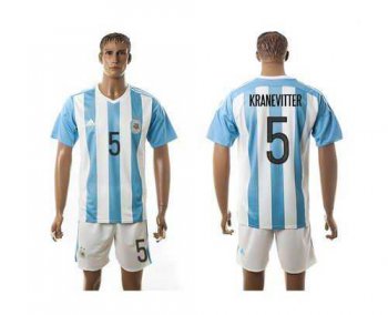 Argentina #5 Kranevitter Home Soccer Country Jersey