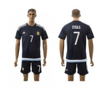 Argentina #7 Dybala Away Soccer Country Jersey