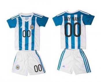 Argentina Personalized Home Kid Soccer Country Jersey