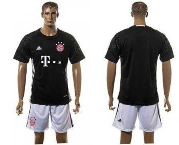 Bayern Munchen Blank Goalkeeper Black Soccer Club Jersey