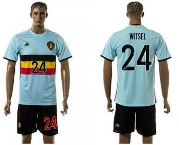 Belgium #24 Witsel Away Soccer Country Jersey