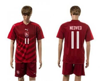 Czech #11 Nedevd Red Home Soccer Country Jersey