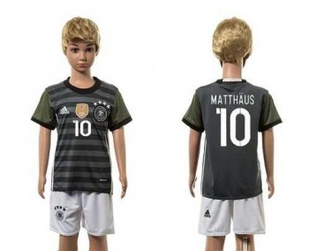 Germany #10 Matthaus Away Kid Soccer Country Jersey