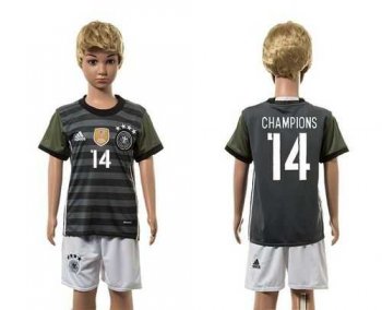 Germany #14 Champions Away Kid Soccer Country Jersey