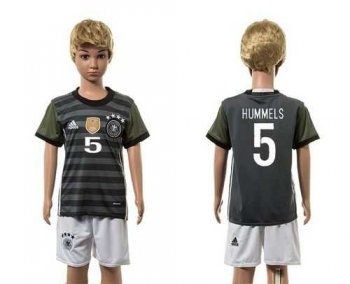 Germany #5 Hummels Away Kid Soccer Country Jersey