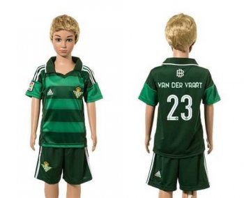 Real Betis #23 Van Der Vaart Away Kid Soccer Club Jersey