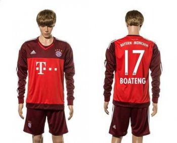 Bayern Munchen #17 Boateng Goalkeeper Long Sleeves Soccer Club Jersey