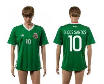 Mexico #10 G.Dos Santos Green Home Soccer Country Jersey