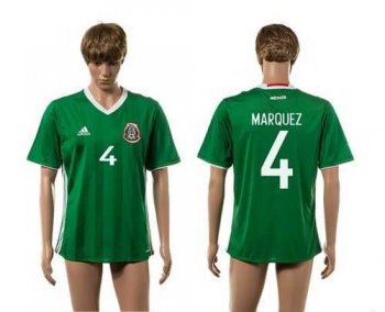 Mexico #4 Marquez Green Home Soccer Country Jersey