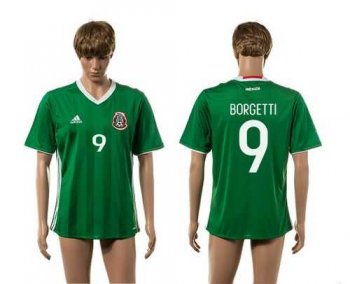 Mexico #9 Borgetti Green Home Soccer Country Jersey